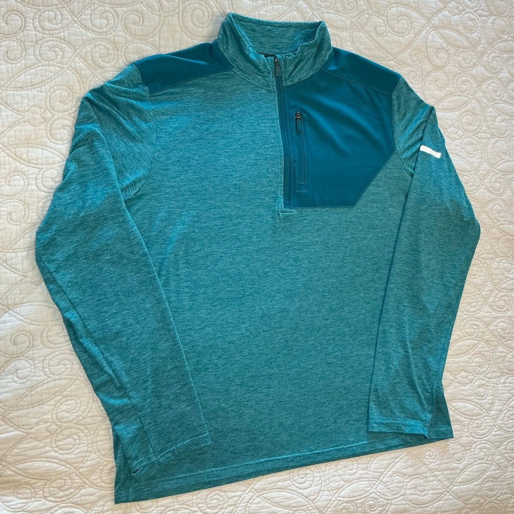 Tek Gear® Mixed Media Teal Blue Pullover Men’s Size XXL